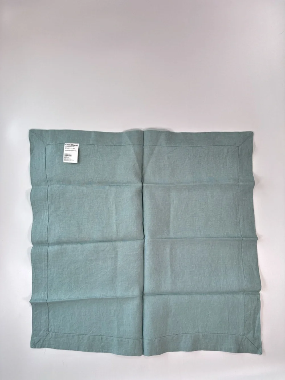Crate Barrel Linen Dinner Napkins Set Of 4 Helena Blue Mist